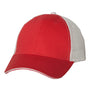 Valucap Hats Mens Sandwich Bill Adjustable Trucker Hat - Red/White