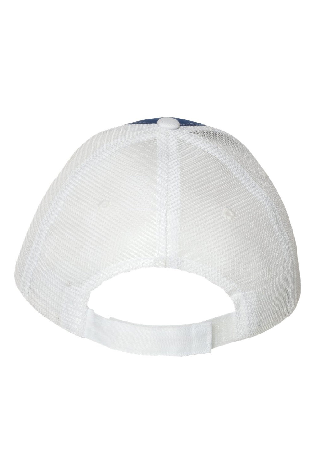 Valucap Hats S102 Mens Sandwich Bill Adjustable Trucker Hat Royal Blue/White Flat Back