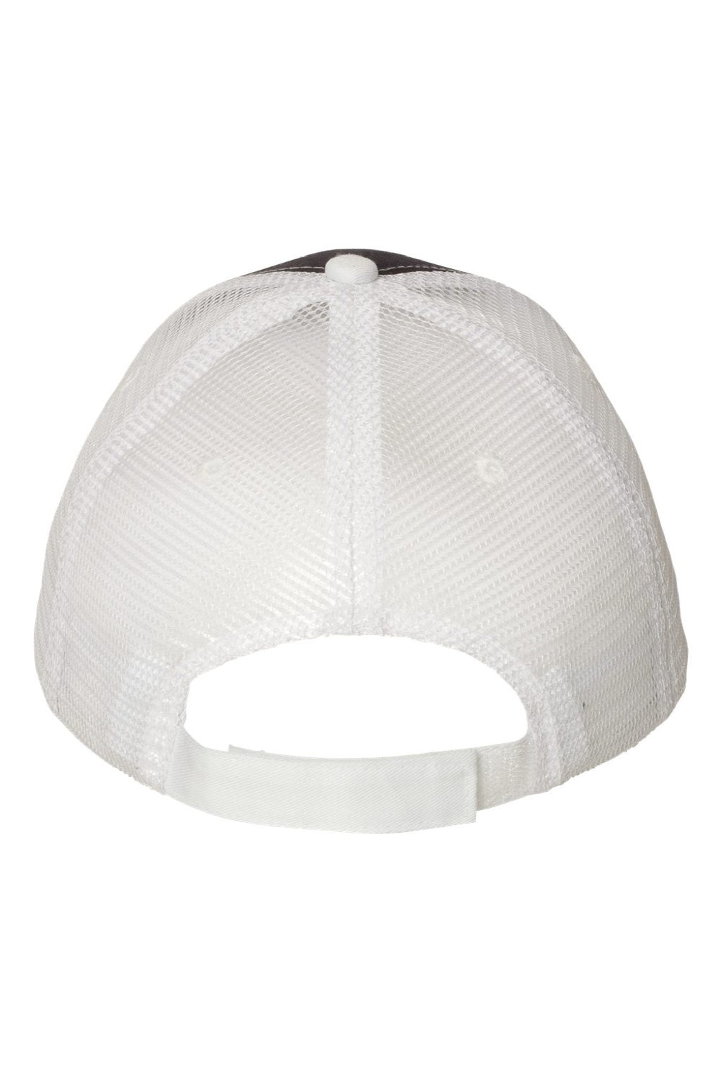 Valucap Hats S102 Mens Sandwich Bill Adjustable Trucker Hat Navy Blue/White Flat Back