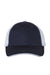 Valucap Hats S102 Mens Sandwich Bill Adjustable Trucker Hat Navy Blue/White Flat Front