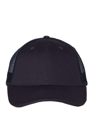 Valucap Hats S102 Mens Sandwich Bill Adjustable Trucker Hat Navy Blue Flat Front