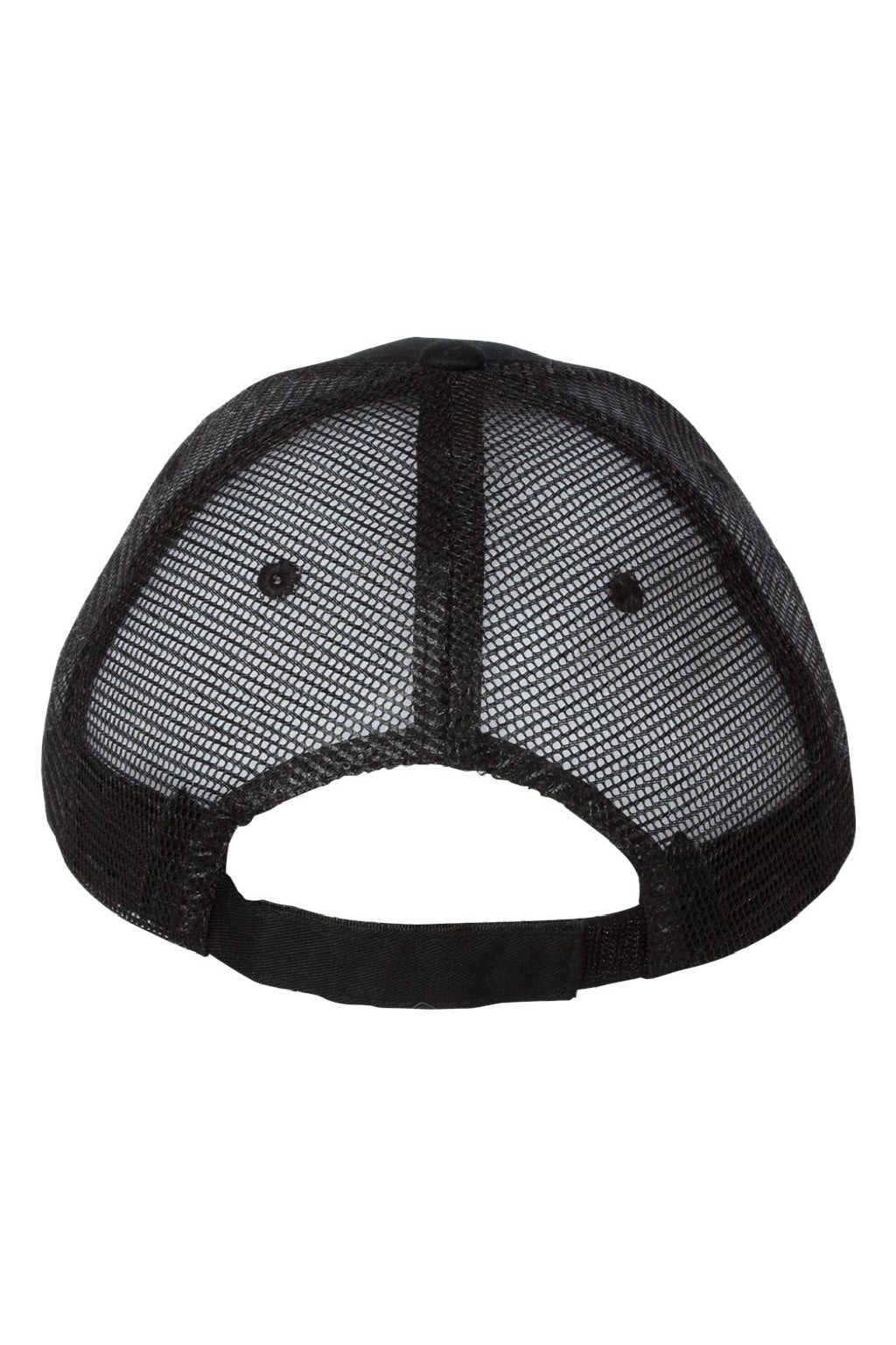 Valucap Hats S102 Mens Sandwich Bill Adjustable Trucker Hat Black Flat Back