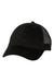 Valucap Hats S102 Mens Sandwich Bill Adjustable Trucker Hat Black Flat Front