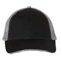 Valucap Mens Sandwich Bill Adjustable Trucker Hat - Black/Grey - NEW