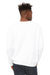 Bella + Canvas BC3945/3945 Mens Fleece Crewneck Sweatshirt DTG White Model Back