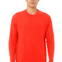 Bella + Canvas Mens Fleece Crewneck Sweatshirt - Poppy Red