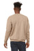 Bella + Canvas BC3945/3945 Mens Fleece Crewneck Sweatshirt Tan Model Back