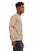 Bella + Canvas BC3945/3945 Mens Fleece Crewneck Sweatshirt Tan Model Side