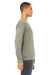 Bella + Canvas BC3945/3945 Mens Fleece Crewneck Sweatshirt Heather Stone Model Side