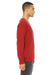 Bella + Canvas BC3945/3945 Mens Fleece Crewneck Sweatshirt Red Model Side
