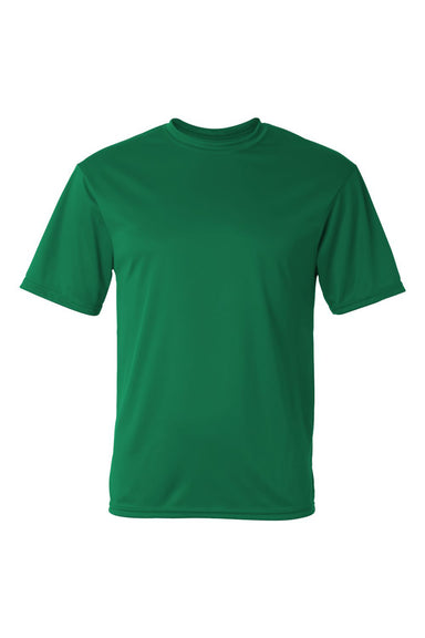 C2 Sport 5100 Mens Performance Moisture Wicking Short Sleeve Crewneck T-Shirt Kelly Green Flat Front