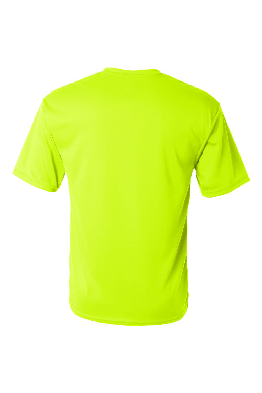 C2 Sport 5100 Mens Performance Moisture Wicking Short Sleeve Crewneck T-Shirt Safety Yellow Flat Back