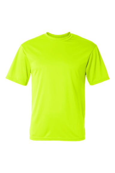 C2 Sport 5100 Mens Performance Moisture Wicking Short Sleeve Crewneck T-Shirt Safety Yellow Flat Front