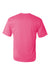 C2 Sport 5100 Mens Performance Moisture Wicking Short Sleeve Crewneck T-Shirt Pink Flat Back