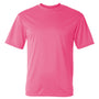 C2 Sport Mens Performance Moisture Wicking Short Sleeve Crewneck T-Shirt - Pink - NEW