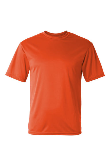 C2 Sport 5100 Mens Performance Moisture Wicking Short Sleeve Crewneck T-Shirt Burnt Orange Flat Front