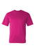 C2 Sport 5100 Mens Performance Moisture Wicking Short Sleeve Crewneck T-Shirt Hot Pink Flat Front