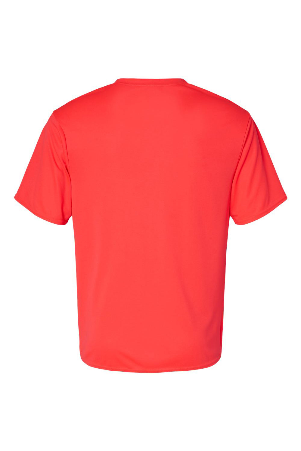 C2 Sport 5100 Mens Performance Moisture Wicking Short Sleeve Crewneck T-Shirt Hot Coral Pink Flat Back