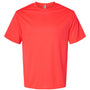 C2 Sport Mens Performance Moisture Wicking Short Sleeve Crewneck T-Shirt - Hot Coral - NEW