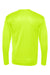 C2 Sport 5104 Mens Performance Moisture Wicking Long Sleeve Crewneck T-Shirt Safety Yellow Flat Back