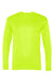 C2 Sport 5104 Mens Performance Moisture Wicking Long Sleeve Crewneck T-Shirt Safety Yellow Flat Front