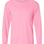 C2 Sport Mens Performance Moisture Wicking Long Sleeve Crewneck T-Shirt - Pink - NEW
