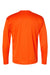 C2 Sport 5104 Mens Performance Moisture Wicking Long Sleeve Crewneck T-Shirt Burnt Orange Flat Back