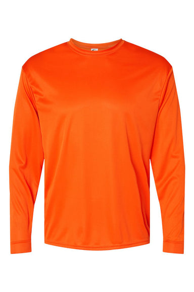 C2 Sport 5104 Mens Performance Moisture Wicking Long Sleeve Crewneck T-Shirt Burnt Orange Flat Front