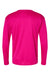 C2 Sport 5104 Mens Performance Moisture Wicking Long Sleeve Crewneck T-Shirt Hot Pink Flat Back