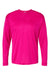 C2 Sport 5104 Mens Performance Moisture Wicking Long Sleeve Crewneck T-Shirt Hot Pink Flat Front