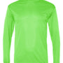 C2 Sport Mens Performance Moisture Wicking Long Sleeve Crewneck T-Shirt - Lime Green - NEW