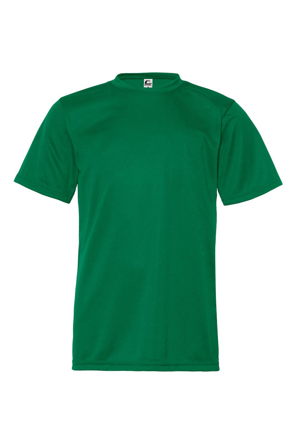 C2 Sport 5200 Youth Performance Moisture Wicking Short Sleeve Crewneck T-Shirt Kelly Green Flat Front