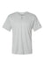 Alleson Athletic 7930 Mens B-Core Placket Short Sleeve Jersey Silver Grey Flat Front