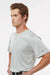 Alleson Athletic 7930 Mens B-Core Placket Short Sleeve Jersey Silver Grey Model Side