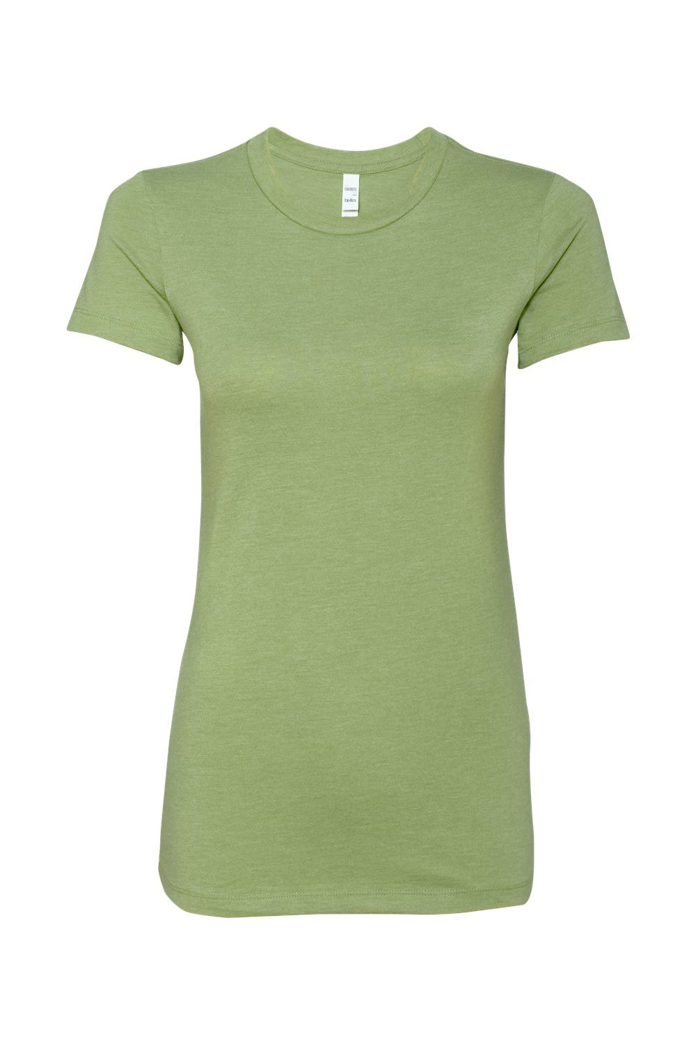 Bella + Canvas BC6004/6004 Womens The Favorite Short Sleeve Crewneck T-Shirt Heather Green Flat Front