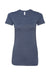 Bella + Canvas BC6004/6004 Womens The Favorite Short Sleeve Crewneck T-Shirt Heather Navy Blue Flat Front