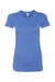 Bella + Canvas BC6004/6004 Womens The Favorite Short Sleeve Crewneck T-Shirt Heather True Royal Blue Flat Front