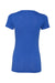 Bella + Canvas 8435 Womens Short Sleeve Deep V-Neck T-Shirt True Royal Blue Flat Back