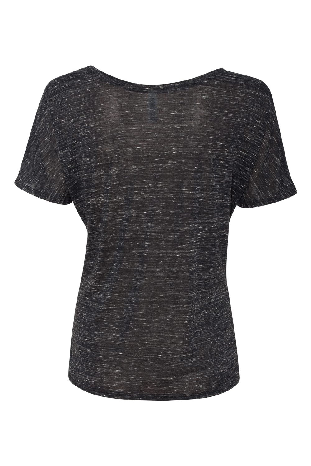 Bella + Canvas BC8816/8816 Womens Slouchy Short Sleeve Wide Neck T-Shirt Black Marble Flat Back