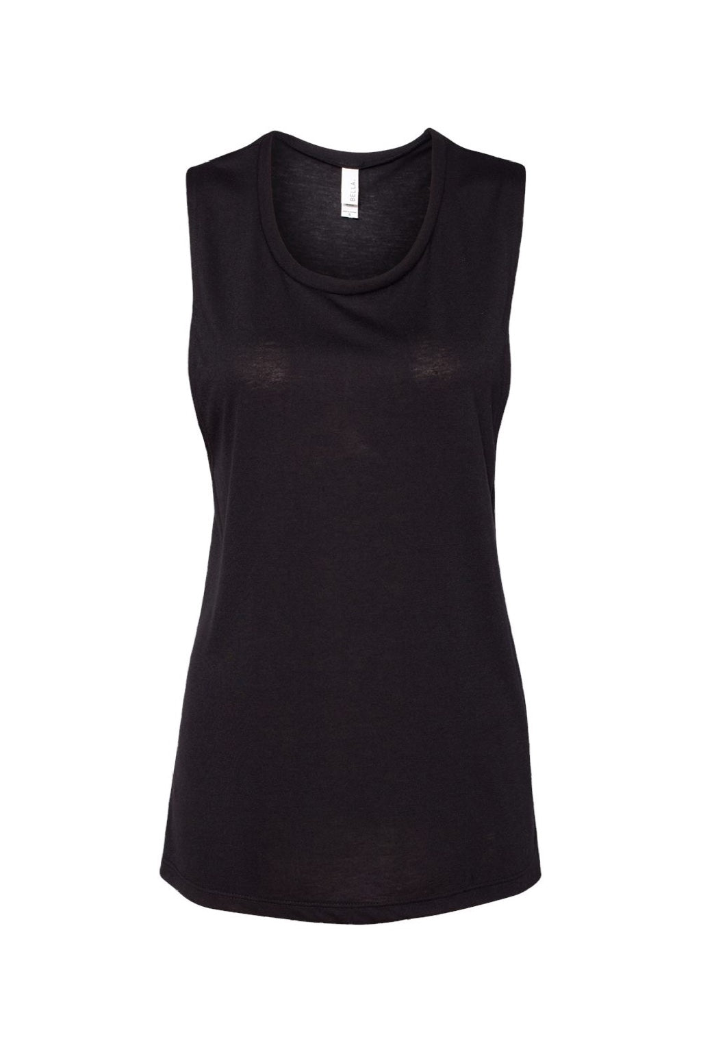 Bella + Canvas BC8803/8803 Womens Flowy Muscle Tank Top Black Flat Front