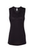 Bella + Canvas BC8803/8803 Womens Flowy Muscle Tank Top Black Flat Front