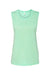 Bella + Canvas BC8803/8803 Womens Flowy Muscle Tank Top Mint Green Flat Front
