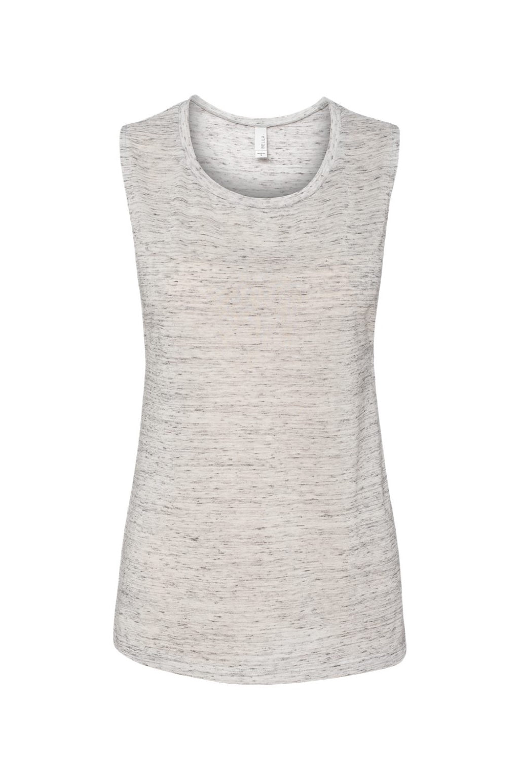 Bella + Canvas BC8803/8803 Womens Flowy Muscle Tank Top White Marble Flat Front