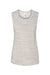 Bella + Canvas BC8803/8803 Womens Flowy Muscle Tank Top White Marble Flat Front