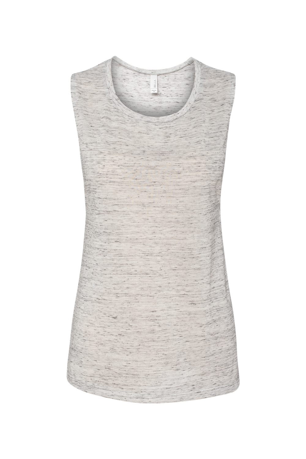 Bella + Canvas BC8803/B8803/8803 Womens Flowy Muscle Tank Top White Marble Flat Front