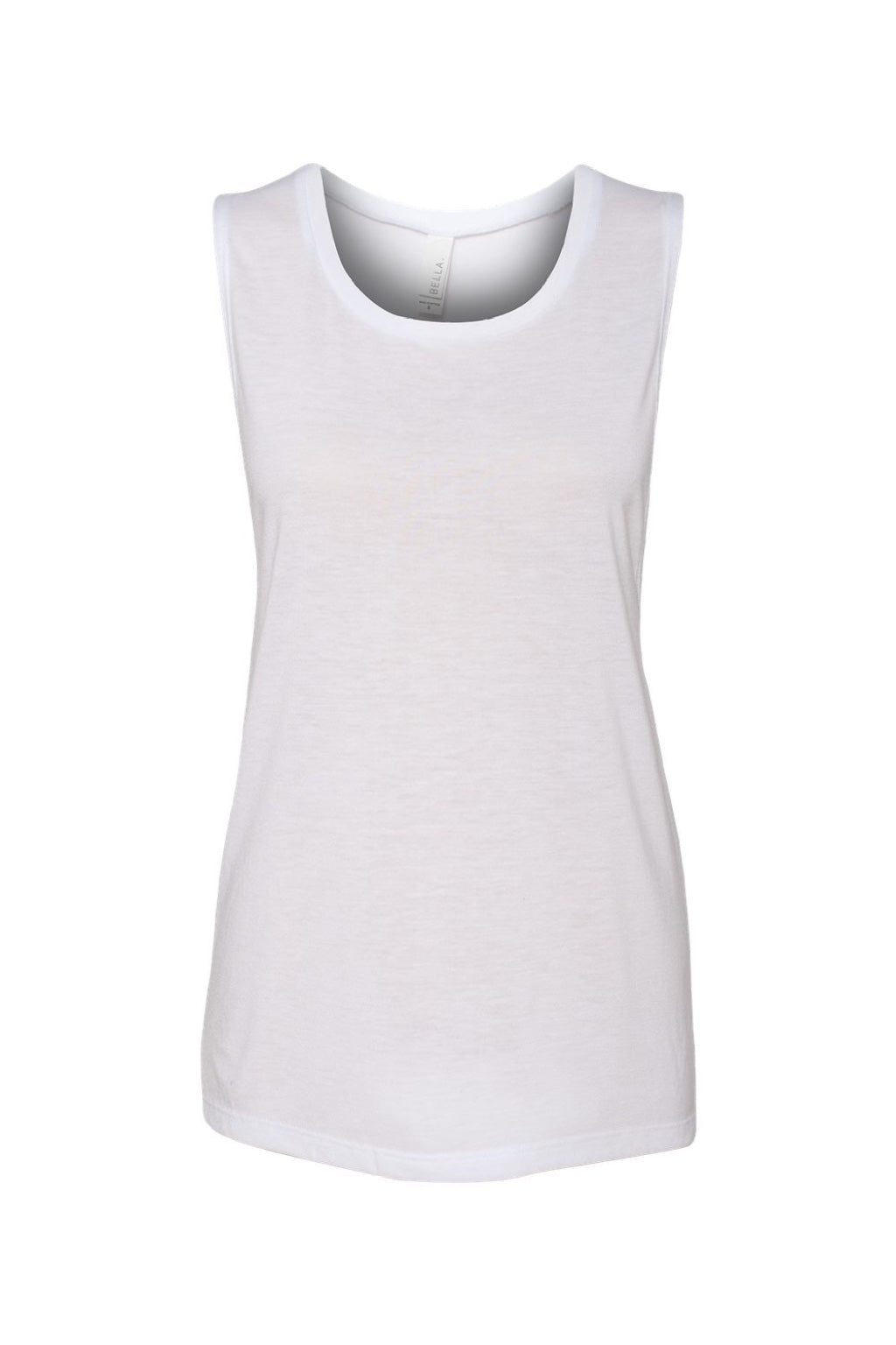 Bella + Canvas BC8803/8803 Womens Flowy Muscle Tank Top White Flat Front