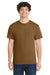Port & Company PC54/PC54T Mens Core Short Sleeve Crewneck T-Shirt Duck Brown Model Front