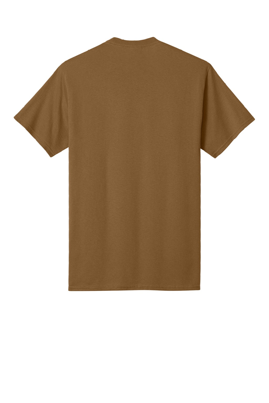 Port & Company PC54/PC54T Mens Core Short Sleeve Crewneck T-Shirt Duck Brown Flat Back