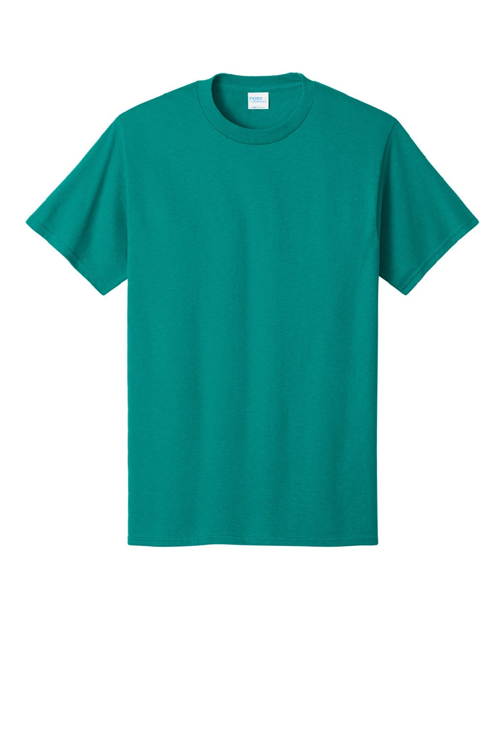 Port & Company PC54/PC54T Mens Core Short Sleeve Crewneck T-Shirt Jade Green Flat Front