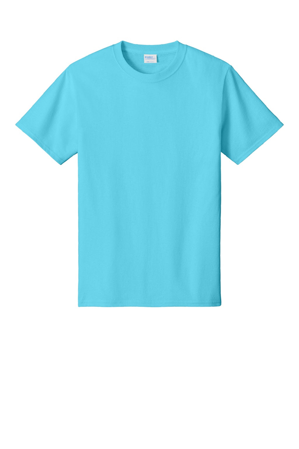 Port & Company PC54/PC54T Mens Core Short Sleeve Crewneck T-Shirt Tidal Wave Blue Flat Front
